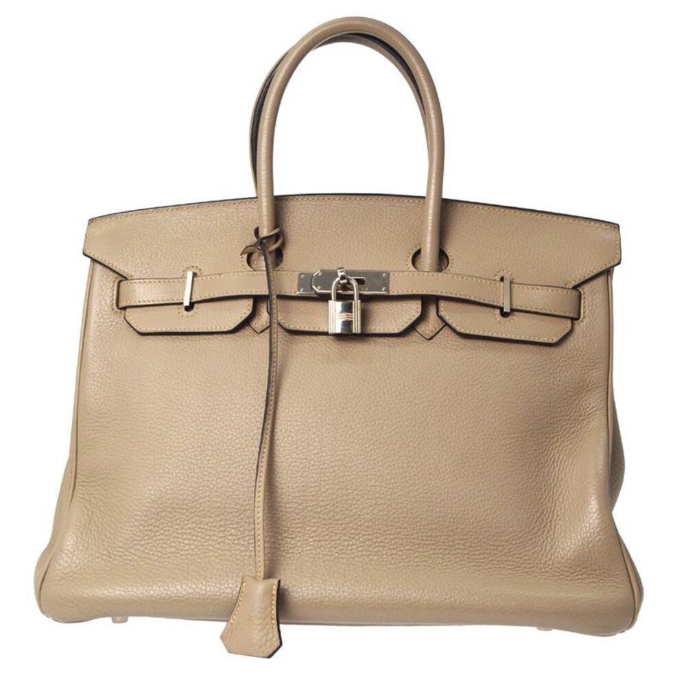 Hermes Birkin Beige Epsom With Palladium Hardware Beige Calfskin Handbag